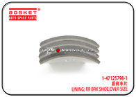 1-47125798-1 1471257981 Over Size Rear Brake Shoe Lining Suitable for ISUZU 10PE1 FTZ