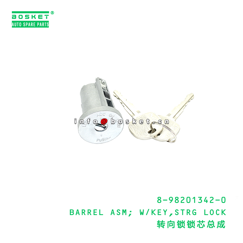 8-98201342-0 Barrel Assembly with Key and Steering Lock Suitable for ISUZU VC46 6UZ1